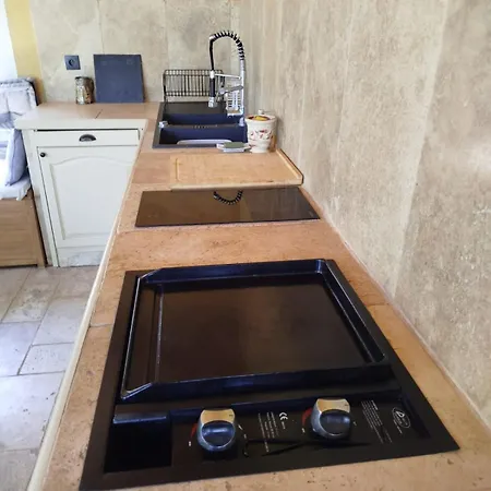 Ferienhaus Proche Uzes Petit Avec Grande Cuisine D'ete Et Piscine